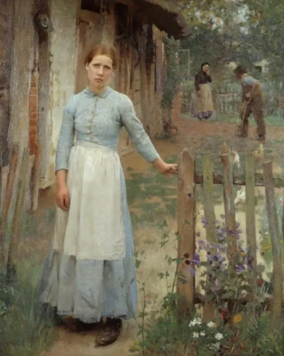 La chica en la puerta