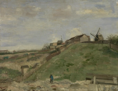 La colina de Montmartre y una cantera de piedra