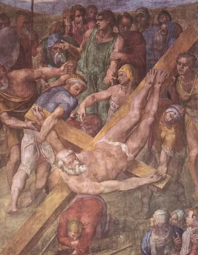 La crucifixión de San Pedro (detalle)