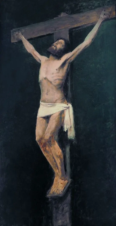La crucifixión. Boceto de la pintura "el calvario"