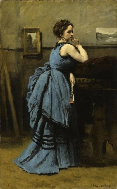 La dama de azul
