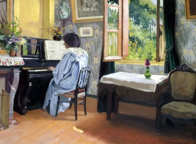 La dama en el piano