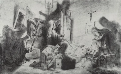 La división de la herencia en un monasterio (la muerte del monje)
