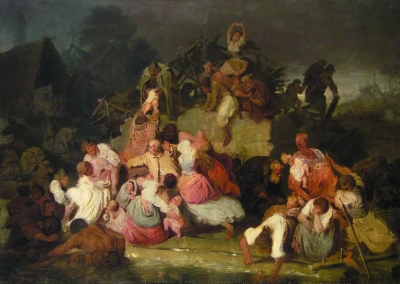 La escena de la inundación