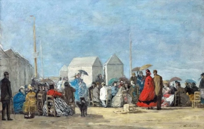 La escena en la playa de Trouville