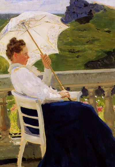 La esposa del artista al sol