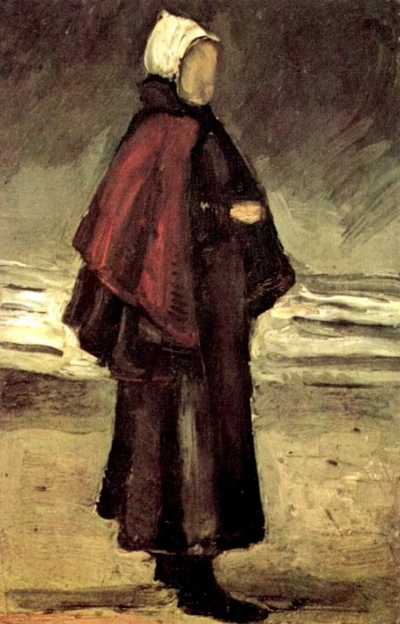 La esposa del pescador en la orilla