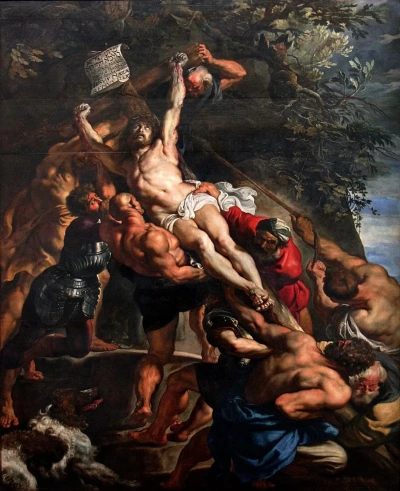 La exaltación de la cruz (detalle)