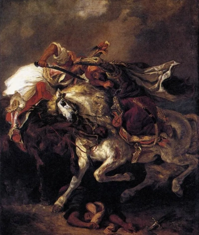 La lucha del giaur y el pachá