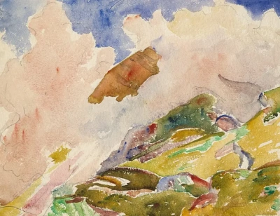 La montaña en las nubes