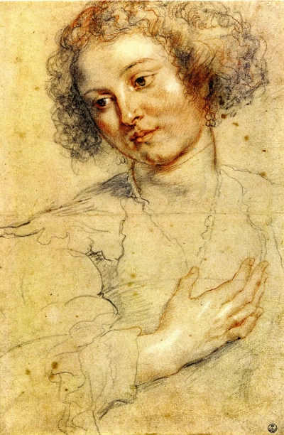 La mujer de la cabeza y la mano derecha.