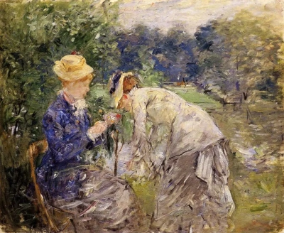 La mujer que recoge flores.
