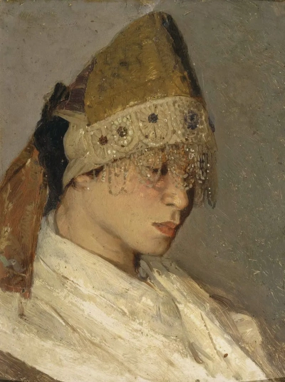 La niña en kokoshnik. Retrato M.I. Nesterova