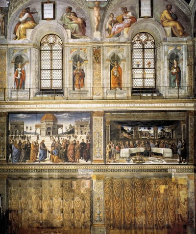 La pared de la Capilla Sixtina