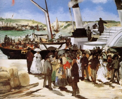 La partida del barco de Folkestone