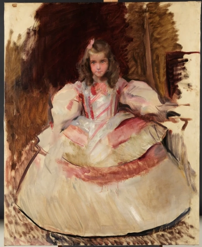 La pequeña Maria Figueroa en el traje de "Menin"