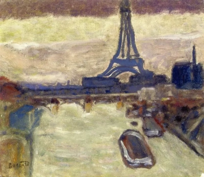 La torre eiffel y el Sena