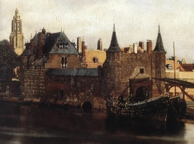 La vista de Delft. Fragmento