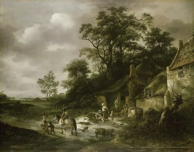 Landscape with Peasants and Farmhouses