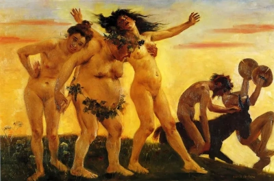 Las bacantes regresando a casa.
