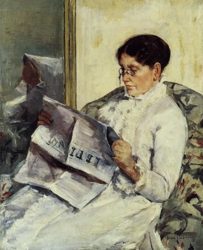 Leyendo Le Figaro (retrato de la madre del artista)