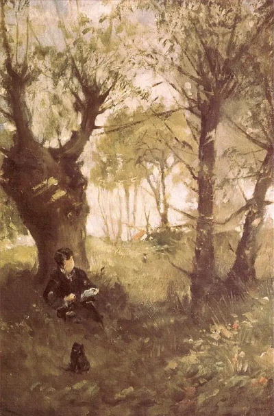 Leyendo en el jardín
