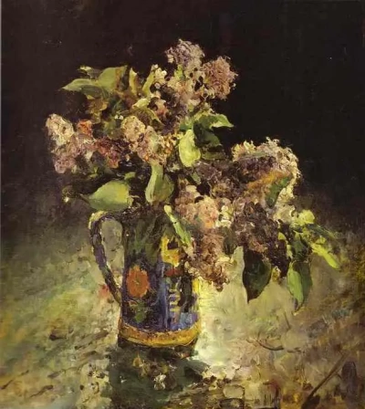 Lilas en un florero