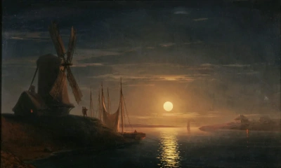 Luz de la luna sobre el Dnieper.