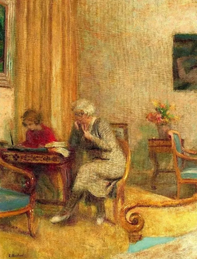 Madame Hessel y Lulu en un pequeño salón