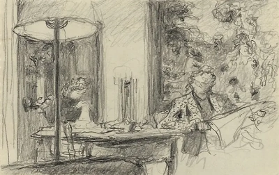 Madame hessel en el castillo de Pegamento. La miniatura