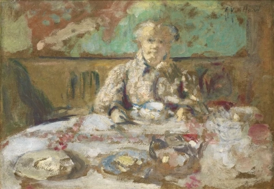 Madame vyuyar en la mesa.