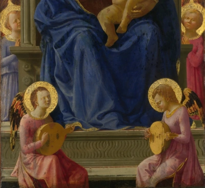 Madonna y Niño con ángeles. Fragmento