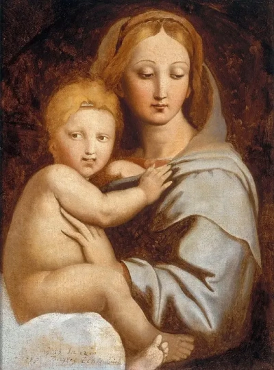 Madonna y el niño.