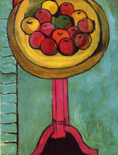 Manzanas en una mesa