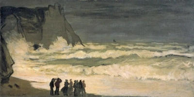 Mar revuelto en Étretat