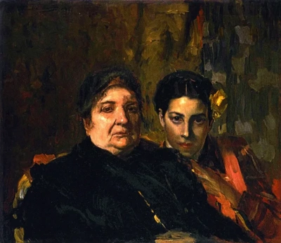 Maria and Her Grandmother Clotilde.