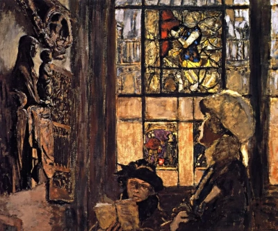 Medieval de la galería en el Museo de arte decorativo.
