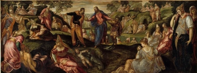 Milagro de pan y pescado.