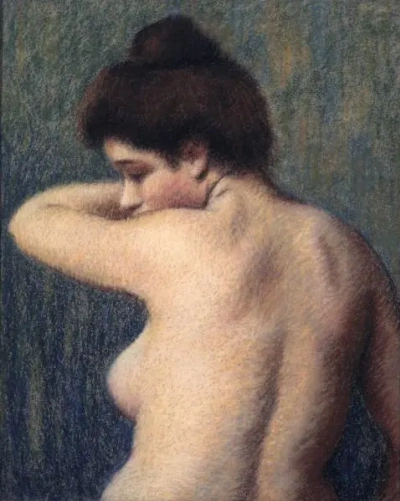 Muchacha de mama desnuda