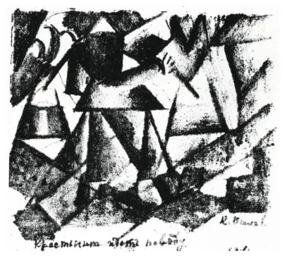 Mujer campesina con cubos de agua