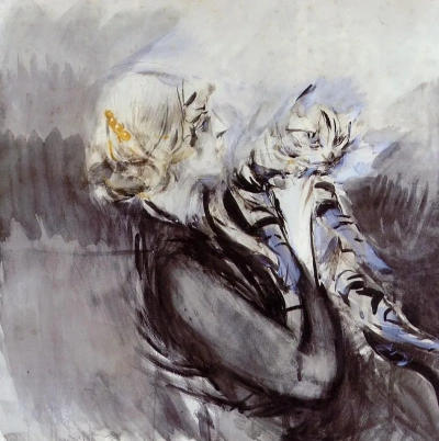 Mujer con gato