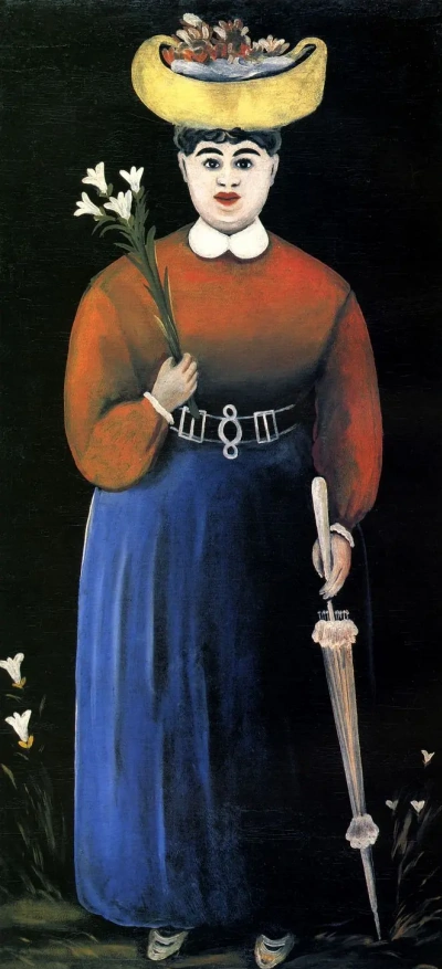 Mujer con iris y sombrilla