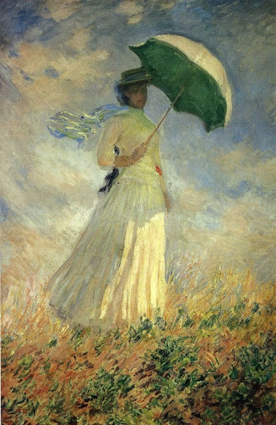 Mujer con un parasol