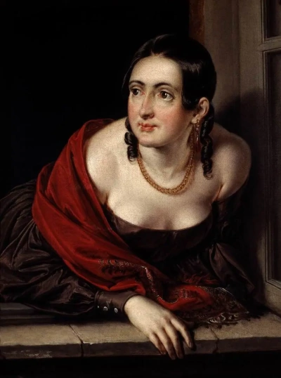 Mujer en la ventana.