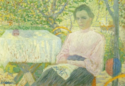 Mujer leyendo (retrato de un miembro de la familia del artista)