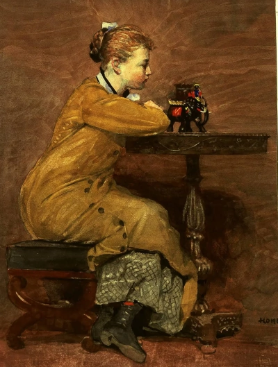 Mujer y elefante