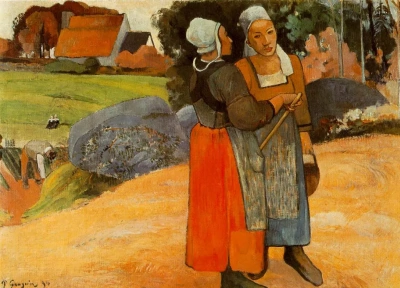 Mujeres bretonas campesinas.