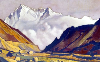 Nanga Parbat (el valle desde las montañas nevadas)