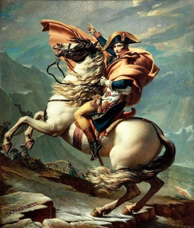 Napoleón cruzando los Alpes