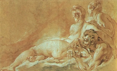 Náyades y Tritón